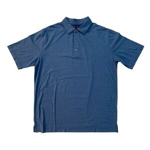 FootJoy 1857 Men's size L Blue Polo Shirt Short Sleeve Pima Cotton Stretch